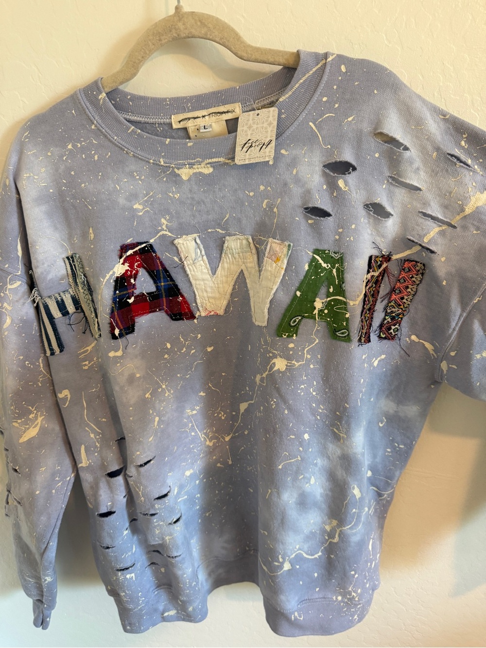 NWT Free People Tricia Fix Hawaii Surf Sweatshirt - Picture 4 of 5